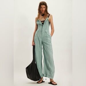 NEW Free People Women's Casual Light Blue Overalls